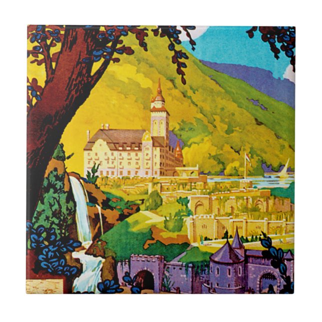 Azulejo De Cerámica Lillafued Hungría (Frente)