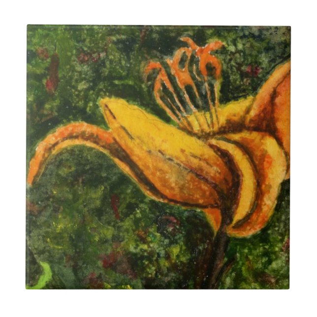 Azulejo De Cerámica "Lily" Tiled KitchGarden Ceramic Tile (Frente)
