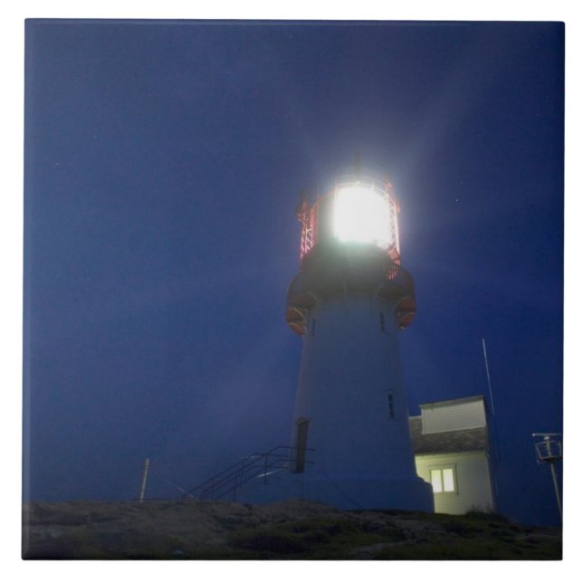 Azulejo De Cerámica lindesnes fyr, norways, punto 3 más meridional (Frente)