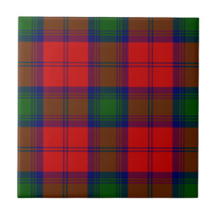 Azulejo De Cerámica Lindsay tartan green platillo rojo