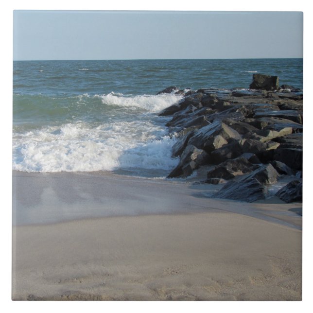 Azulejo De Cerámica Línea de la playa (Frente)