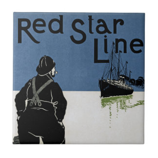 Azulejo De Cerámica Línea Estrella Roja