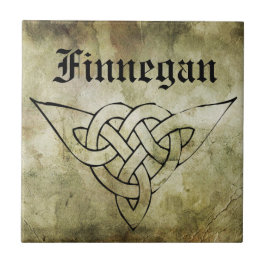 Azulejo De Cerámica linocut simbólico irlandés céltico del apellido