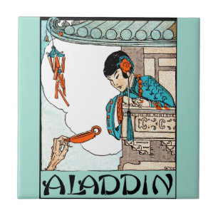 Azulejo De Cerámica Linternas Mágicas Chinas Antiguas de Aladdin