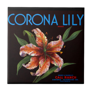 Azulejo De Cerámica Lirio de la corona