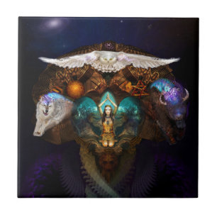 Azulejo De Cerámica Llamada de los animales del alcohol