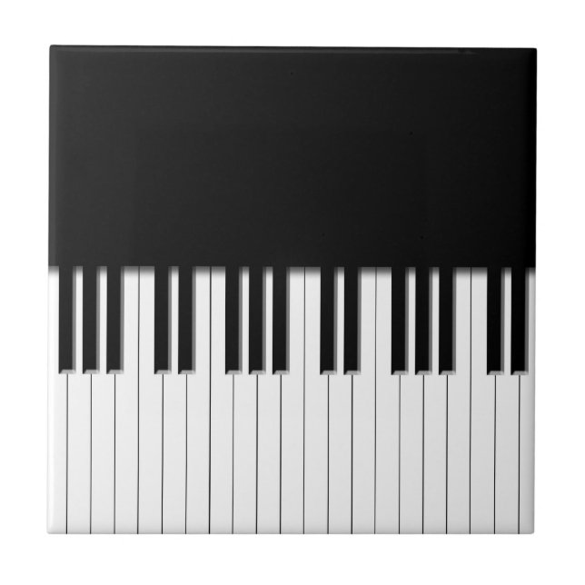 Azulejo De Cerámica Llaves de teclado de piano (Frente)