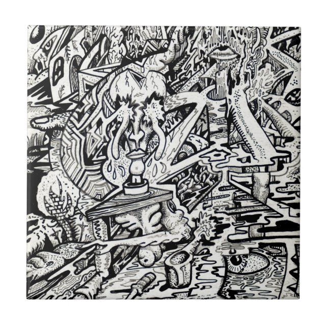 Azulejo De Cerámica Lo adecuado, o, una transfiguración frágil (Frente)