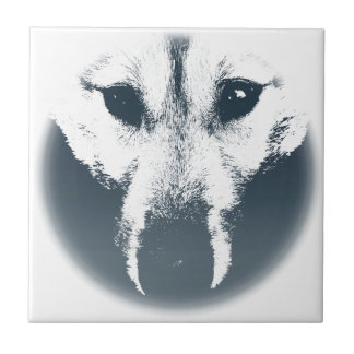 Azulejo De Cerámica Lobo Cerámica Tile Wolf Pup Decoración De Perro Sl