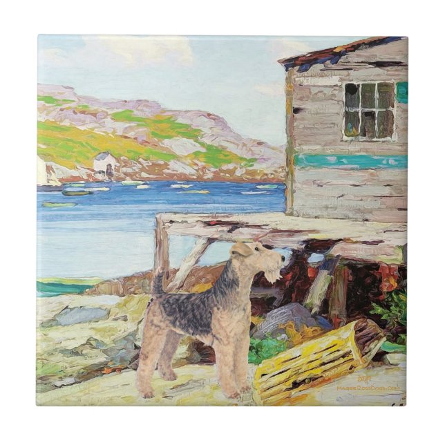 Azulejo De Cerámica Lobster Pots (Frente)