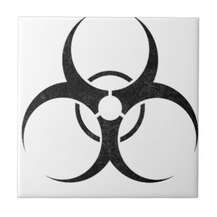 Azulejo De Cerámica Logo de Bio-hazard