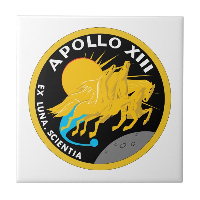 Azulejo De Cerámica Logo de Parche Apolo 13 de la NASA (Frente)