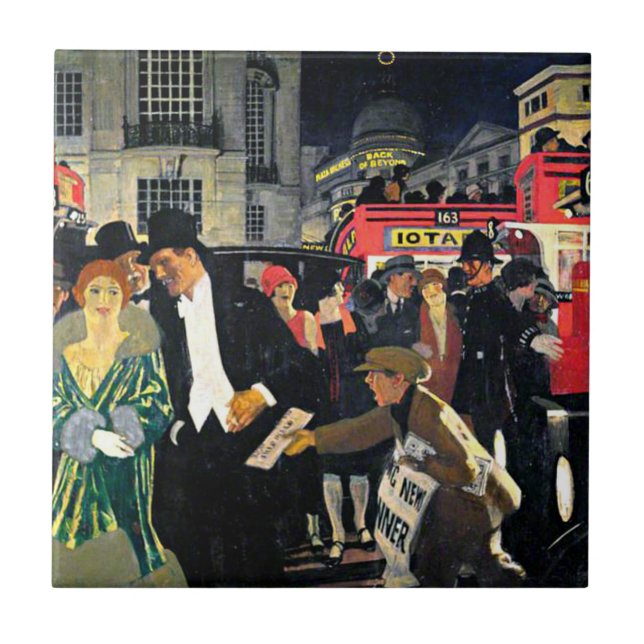 Azulejo De Cerámica Londres, Piccadilly (Frente)