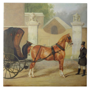Azulejo De Cerámica Los carros de los caballeros: Un cabriolé,