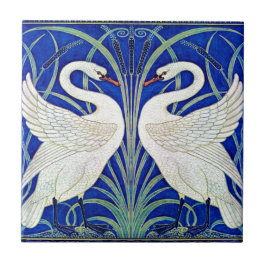 Azulejo De Cerámica Los cisnes por la grúa de Gualterio