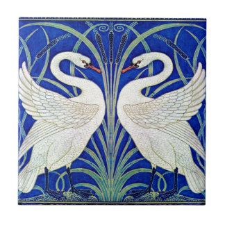 Azulejo De Cerámica Los cisnes por la grúa de Gualterio