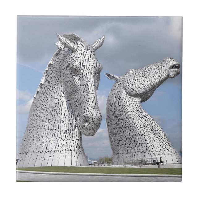Azulejo De Cerámica los Kelpies, parque de la hélice, Falkirk, Escocia (Frente)