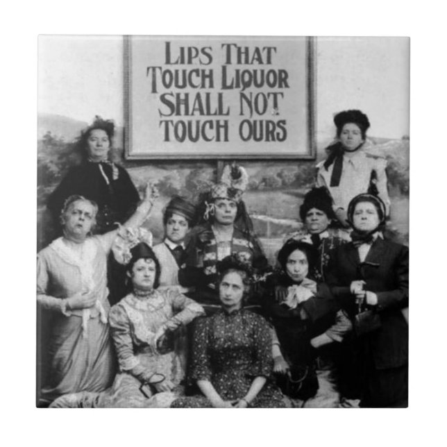 Azulejo De Cerámica Los Labios Que Tocen El Liquor No Tocarán Los Nues (Frente)