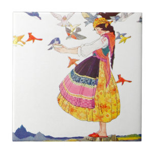 Azulejo De Cerámica Los pájaros de todos los mundos