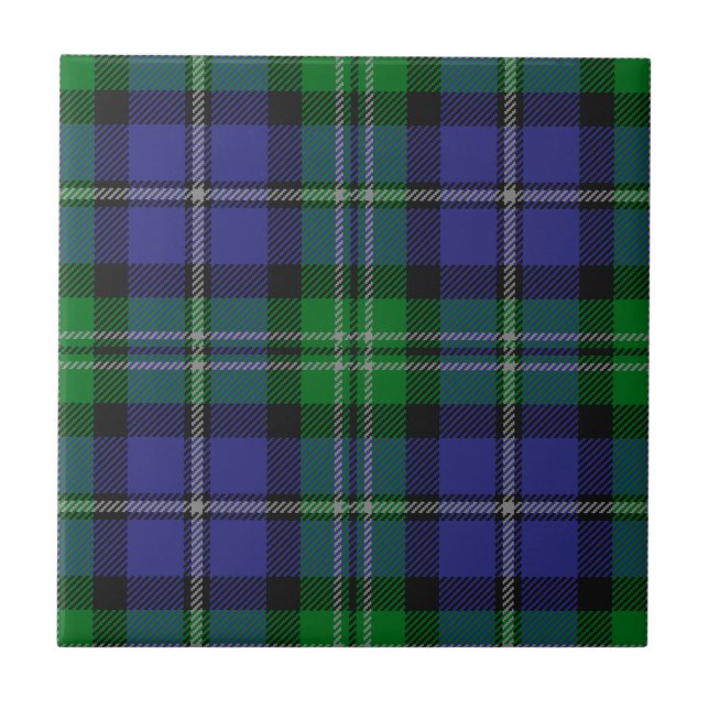 Azulejo De Cerámica Louisiana_state_tartan (Frente)