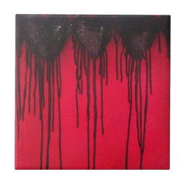 Azulejo De Cerámica Love Bleeds Black