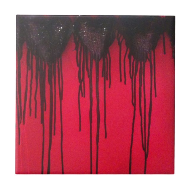 Azulejo De Cerámica Love Bleeds Black (Frente)