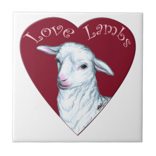 Azulejo De Cerámica Love Lambs
