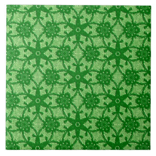 Azulejo De Cerámica Lugar antiguo - verde esmeralda y lima