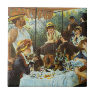 Azulejo De Cerámica Luncheon del Fiesta de Boating por Pierre Renoir