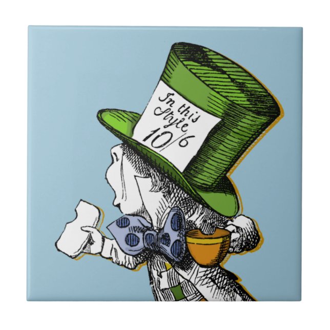 Azulejo De Cerámica Mad Hatter (Frente)