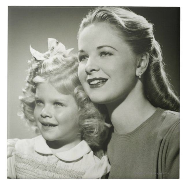 Azulejo De Cerámica Madre e hija (Frente)