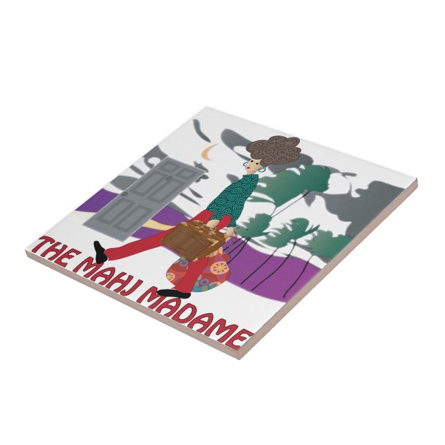 Azulejo De Cerámica Mah Jongg La Mahj Madame Tile (Lado)