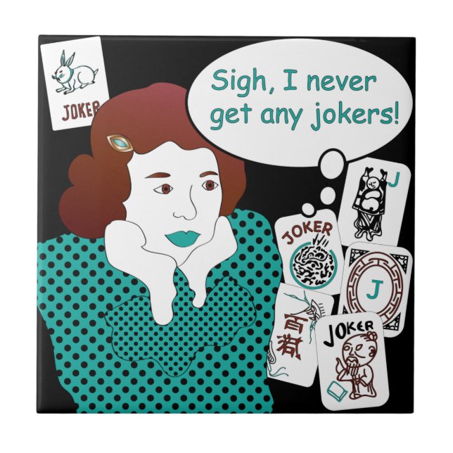 Azulejo De Cerámica Mah Jongg Sayings Jokers Tile (Frente)
