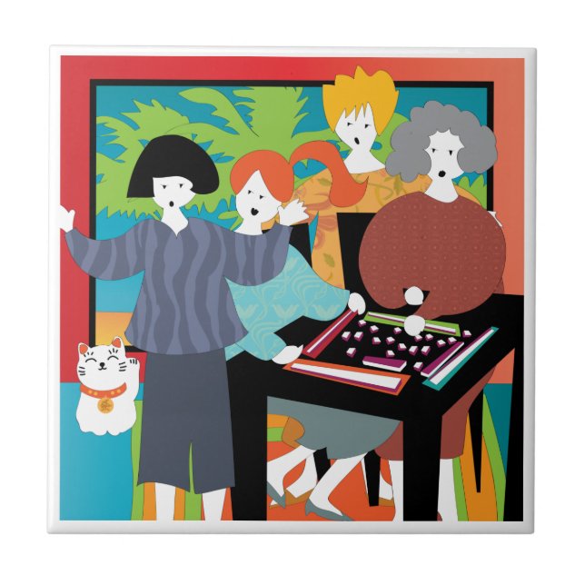 Azulejo De Cerámica Mah Jongg Winner Tile (Frente)