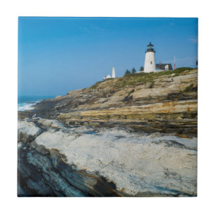 Azulejo De Cerámica Maine, Pemaquid Point, Faro de Pemaquid Point