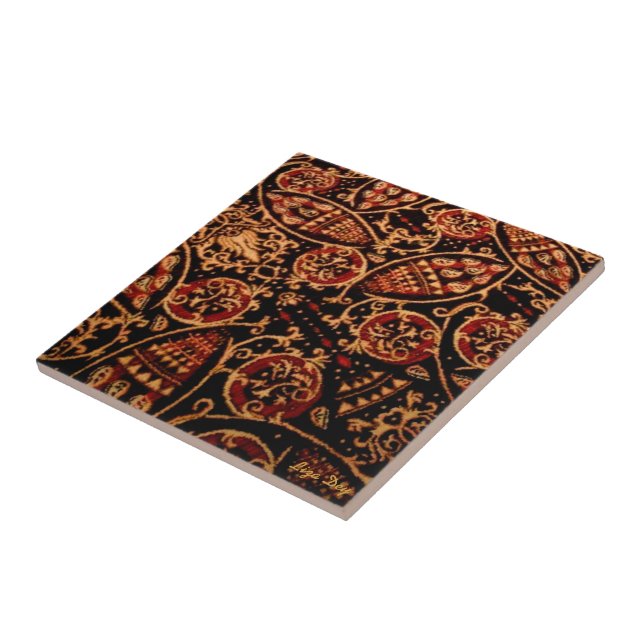 Azulejo De Cerámica 'Majesty' Tile/Trivet (Lado)