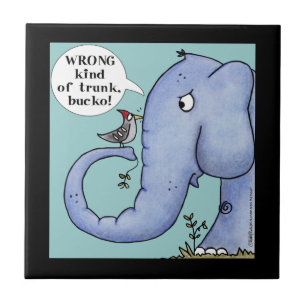 Azulejo De Cerámica Malentendidos con respecto al elefante y el pájaro