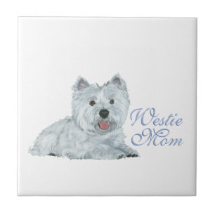 Azulejo De Cerámica Mamá Westie