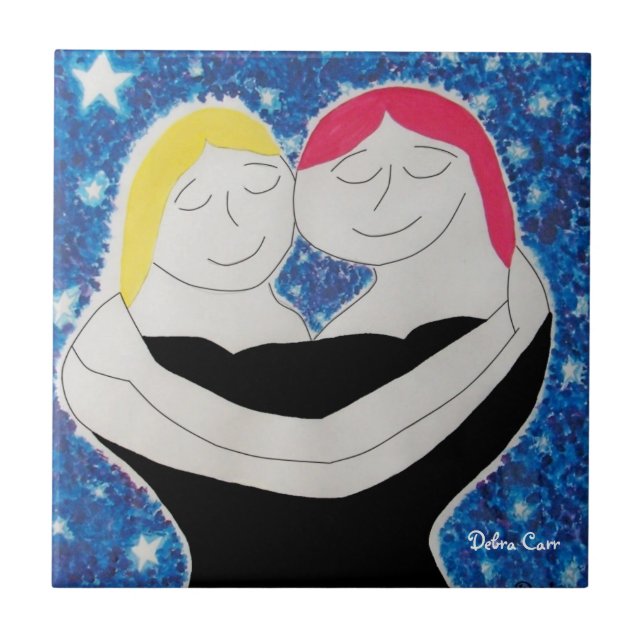 Azulejo De Cerámica Mamá y yo-tile (Frente)