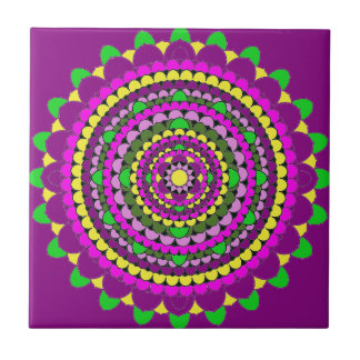 Azulejo De Cerámica Mandala del pétalo