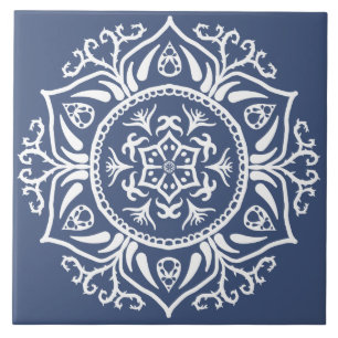 Azulejo De Cerámica Mandala nocturna