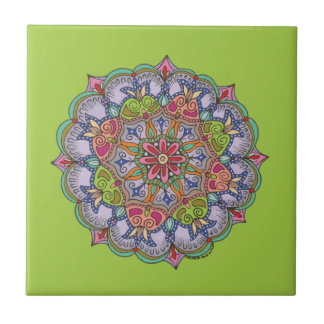 Azulejo De Cerámica Mandala púrpura