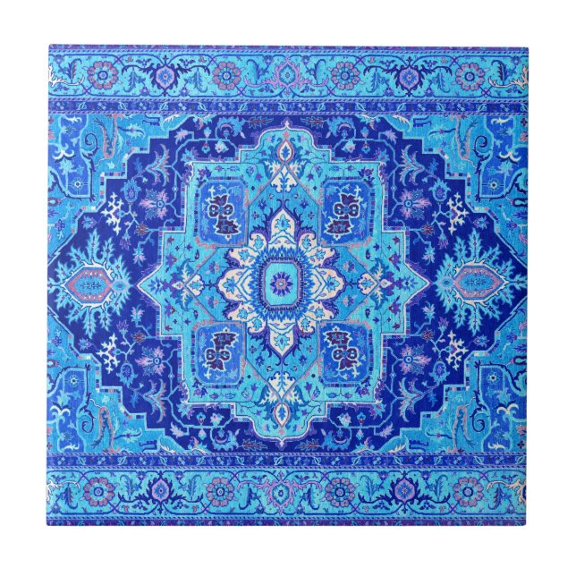 Azulejo De Cerámica MANTA PERSA - azul (Frente)