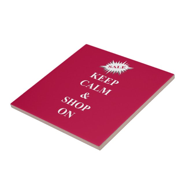 Azulejo De Cerámica mantener la calma y comprar (Lado)