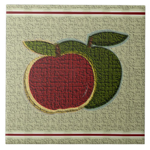 Azulejo De Cerámica Manzanas texturadas