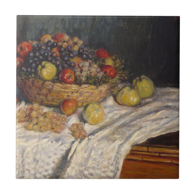 Azulejo De Cerámica Manzanas y uvas (Frente)