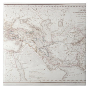Azulejo De Cerámica Mapa de Alexander el imperio de los Greats