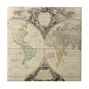 Azulejo De Cerámica Mapa del mundo 8