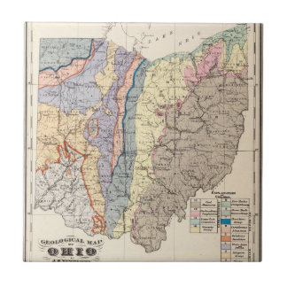 Azulejo De Cerámica Mapa geológico de Ohio