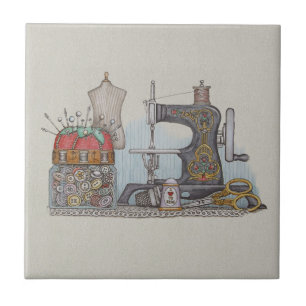 Azulejo De Cerámica Máquina de coser manual